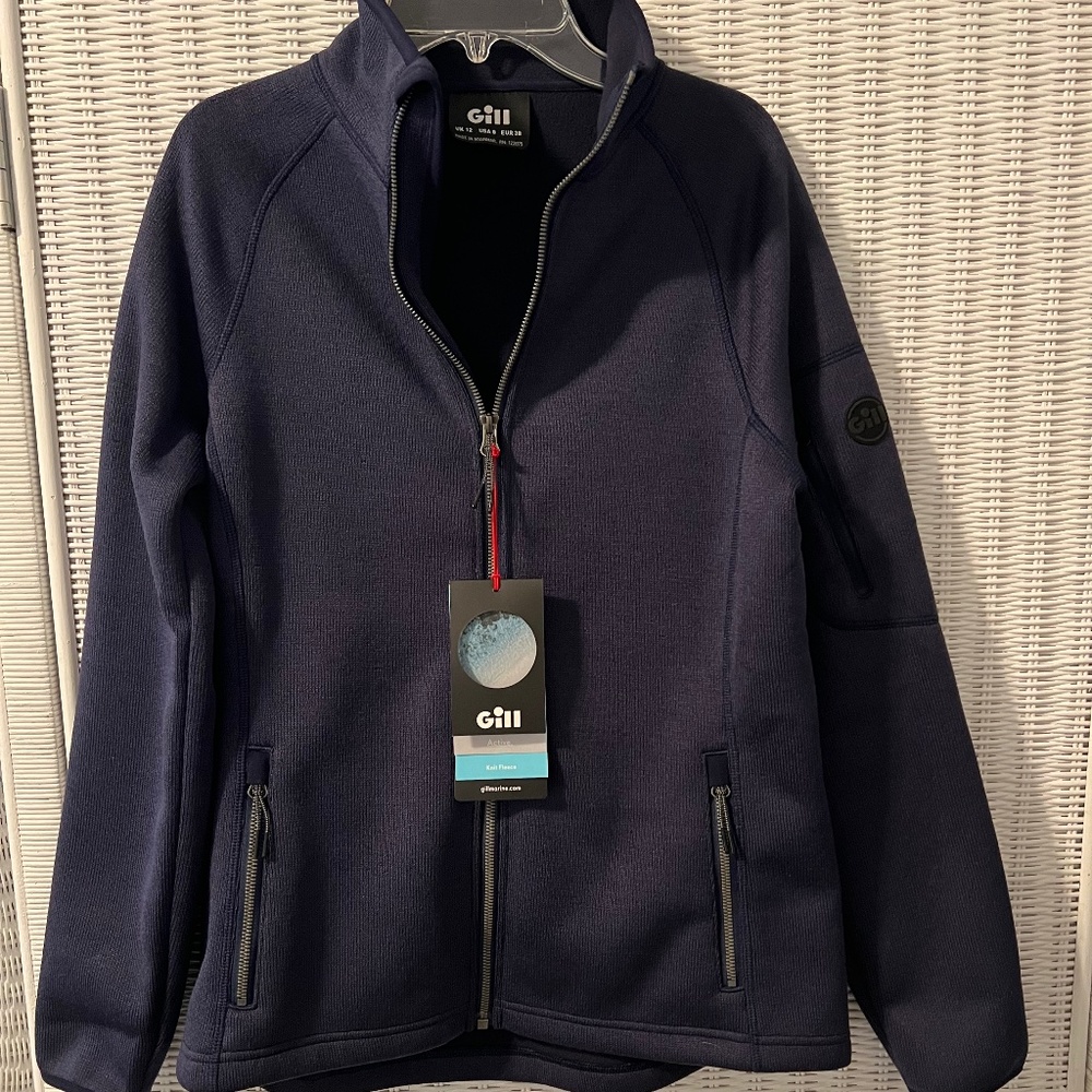 Outdoor Women’s Knit Fleece Jacket, size 8, Navy